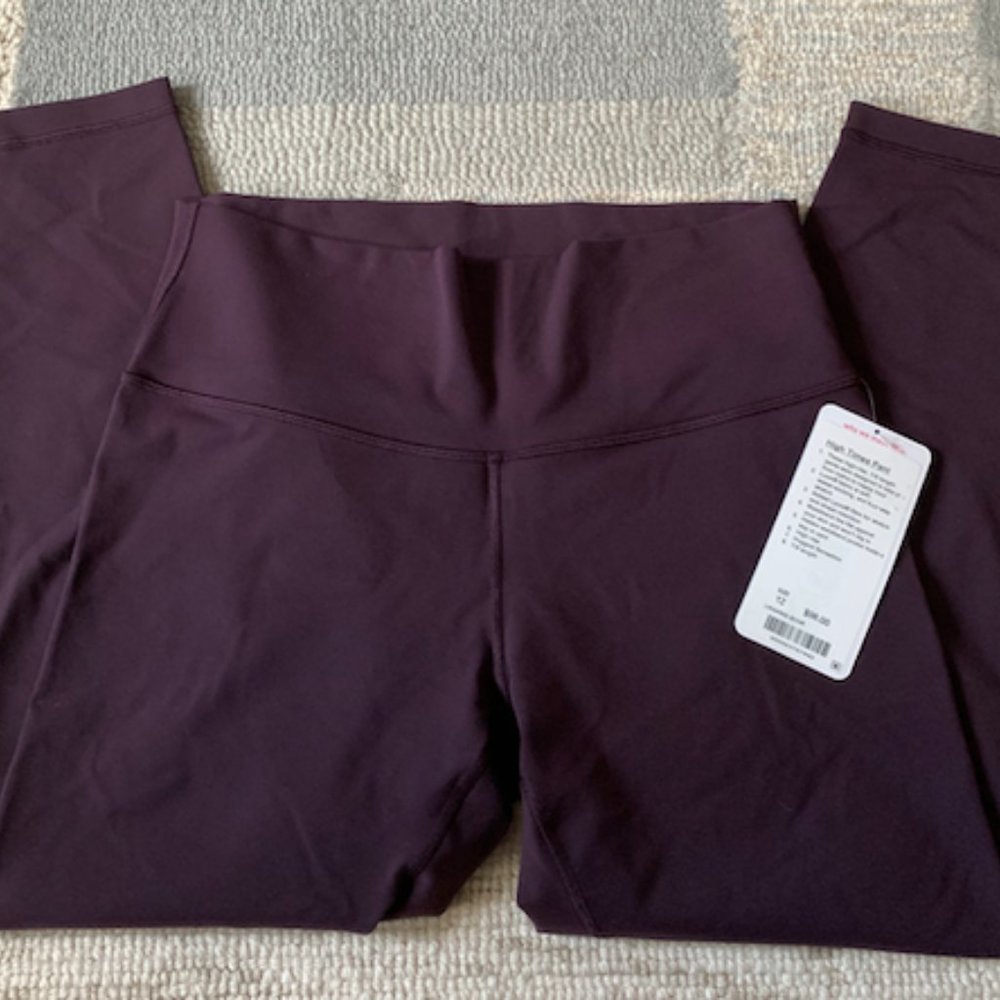 Lululemon High Times Pants 12 BNWT Deep Zinfandel